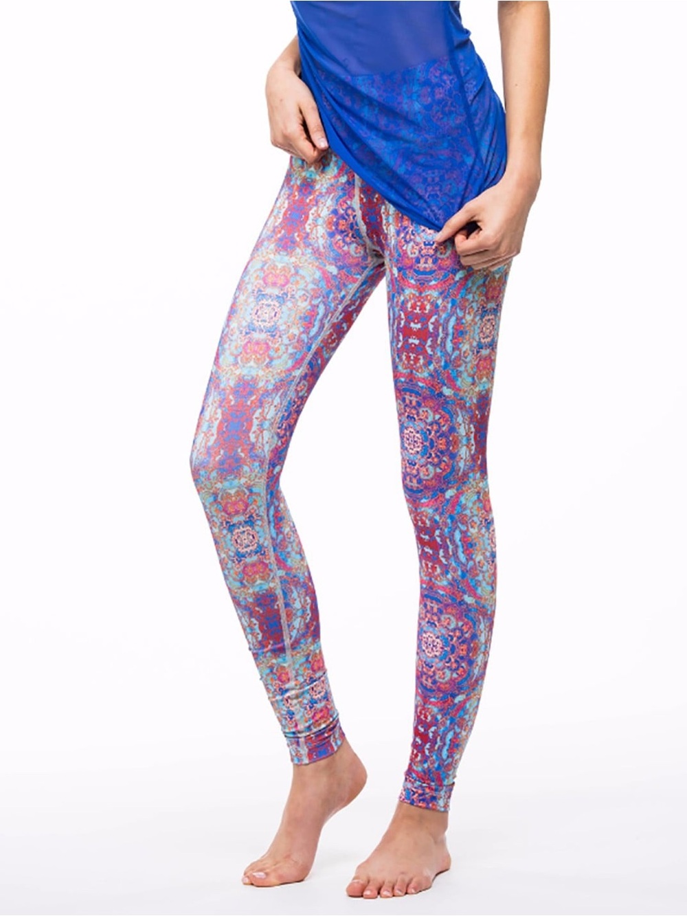 Mira Rae size XS Colorful Mosaic fractal kalidescope Leggings